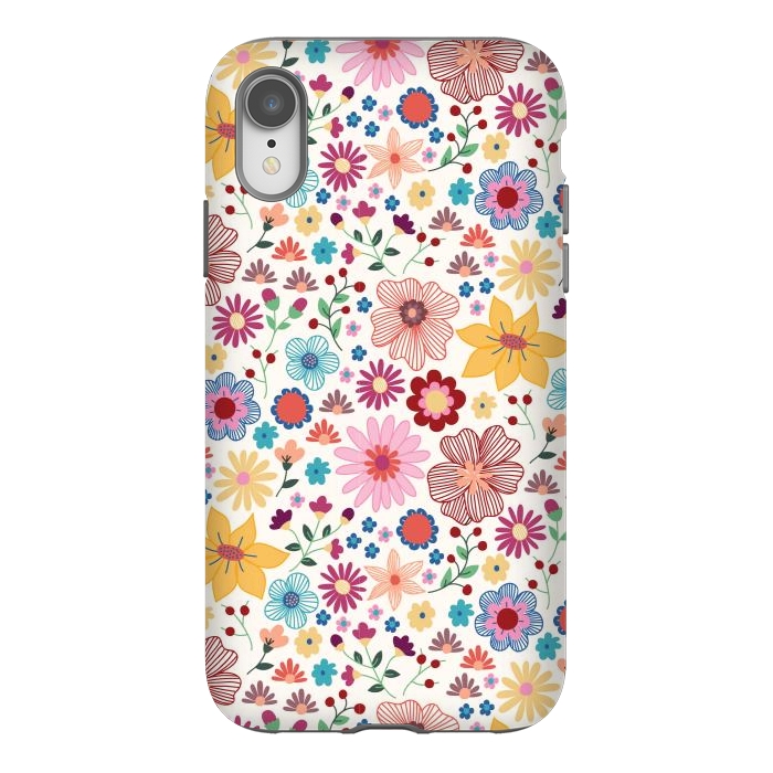 iPhone Xr StrongFit Springtime Wild Bloom by TracyLucy Designs