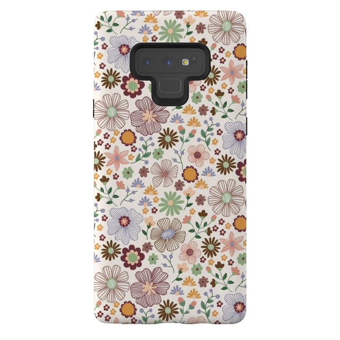 Galaxy Note 9 StrongFit Autumn Wild Bloom by TracyLucy Designs