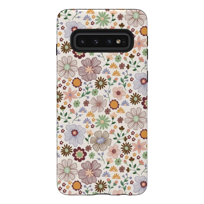 Galaxy S10 StrongFit Autumn Wild Bloom by TracyLucy Designs