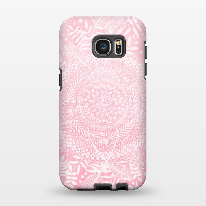 Galaxy S7 EDGE StrongFit Medallion Pattern in Blush Pink by Micklyn Le Feuvre