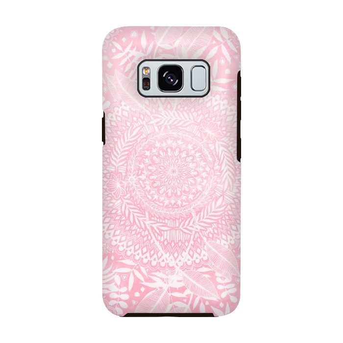 Galaxy S8 StrongFit Medallion Pattern in Blush Pink by Micklyn Le Feuvre