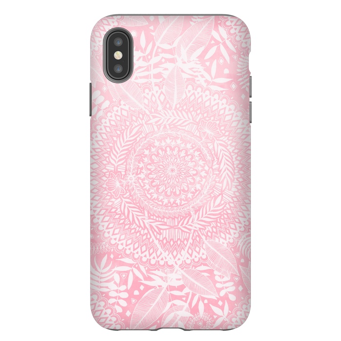 iPhone Xs Max StrongFit Medallion Pattern in Blush Pink by Micklyn Le Feuvre