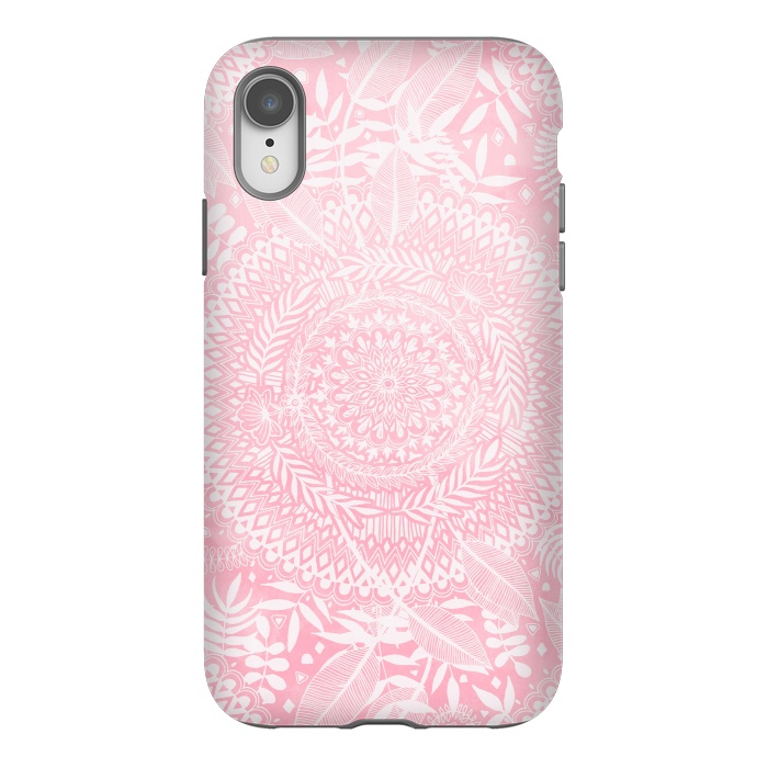 iPhone Xr StrongFit Medallion Pattern in Blush Pink by Micklyn Le Feuvre