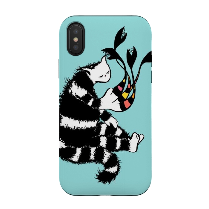 iPhone Xs / X StrongFit Weird Cat Character With Strange Deformed Paw by Boriana Giormova