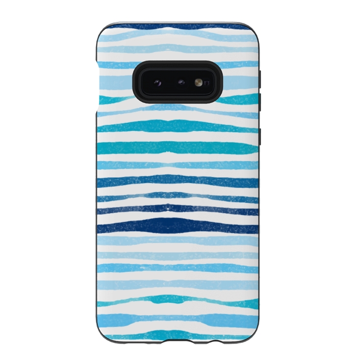 Galaxy S10e StrongFit blue waves lines by MALLIKA
