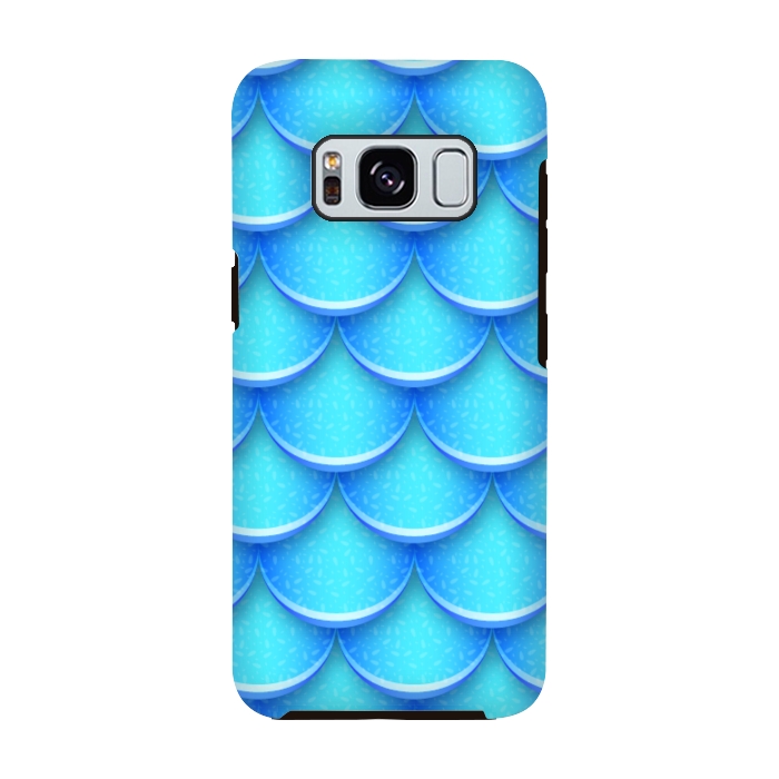 Galaxy S8 StrongFit MERMAID BLUE SCALES by MALLIKA