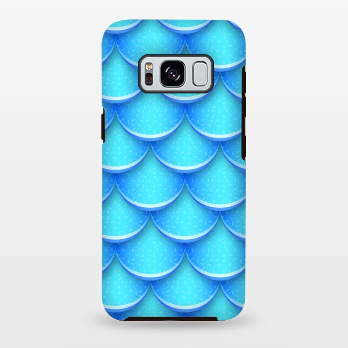 Galaxy S8 plus StrongFit MERMAID BLUE SCALES by MALLIKA