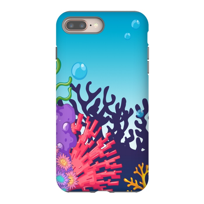 iPhone 7 plus StrongFit CORAL SEA PATTERN by MALLIKA