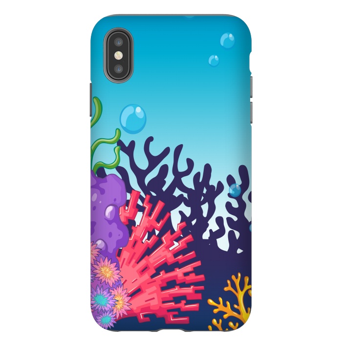 iPhone Xs Max StrongFit CORAL SEA PATTERN by MALLIKA