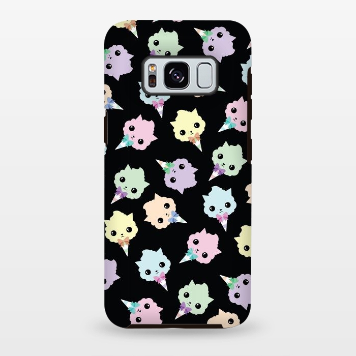Galaxy S8 plus StrongFit Cotton candy cat pattern by Laura Nagel