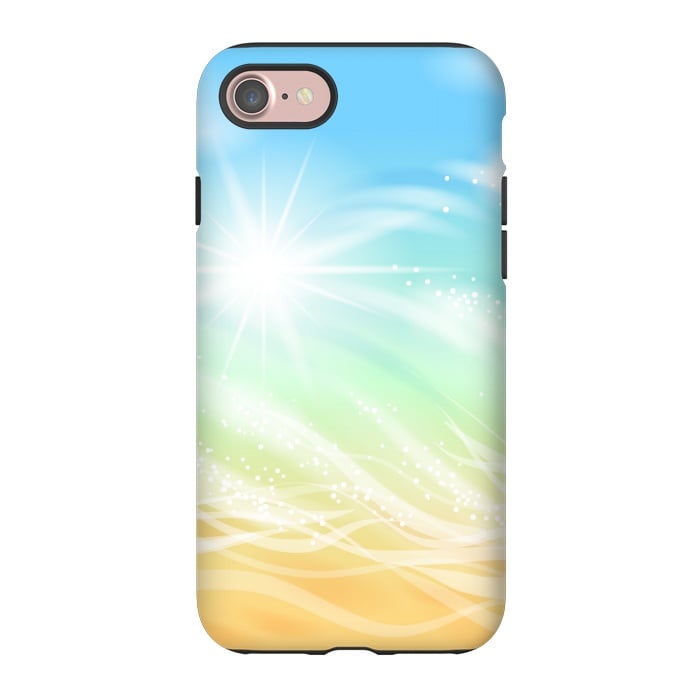 iPhone 7 StrongFit BLUE SKY BEACH SAND by MALLIKA
