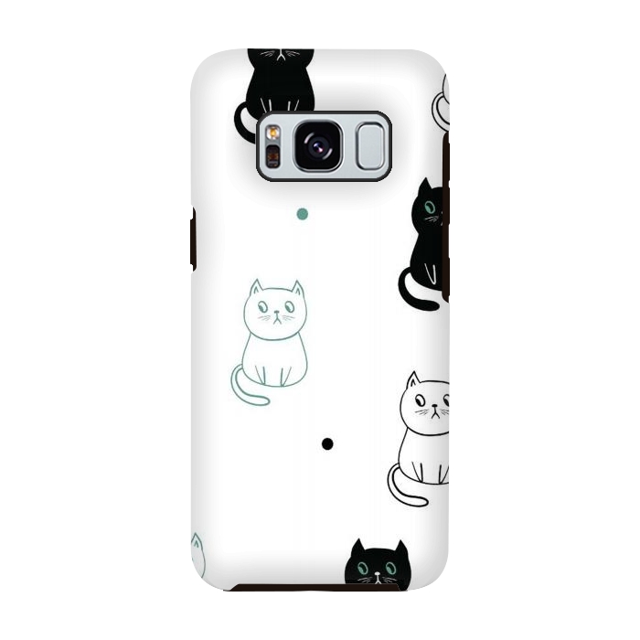 Galaxy S8 StrongFit minimal cats by haroulita