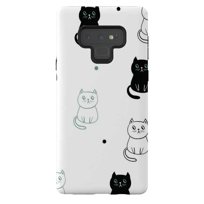 Galaxy Note 9 StrongFit minimal cats by haroulita