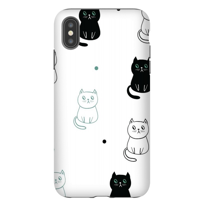 iPhone Xs Max StrongFit minimal cats by haroulita