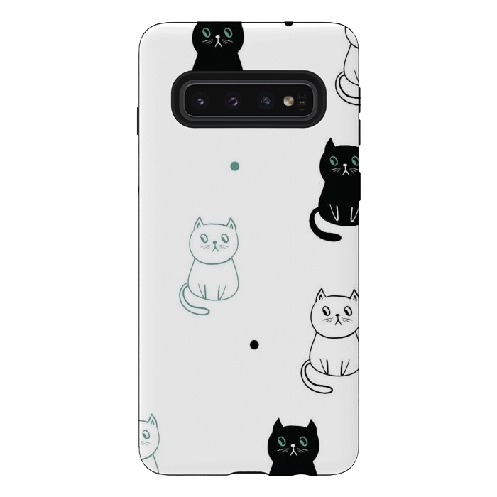 Galaxy S10 StrongFit minimal cats by haroulita