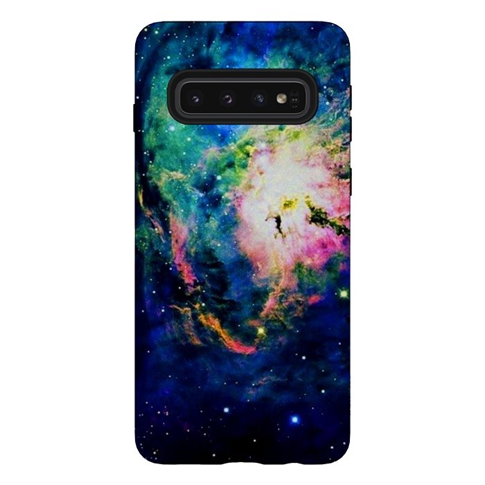 Galaxy S10 StrongFit colorful nebula by haroulita