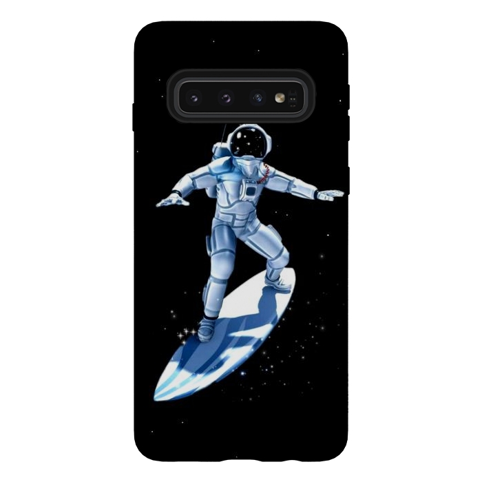 Galaxy S10 StrongFit surf astronaut by haroulita