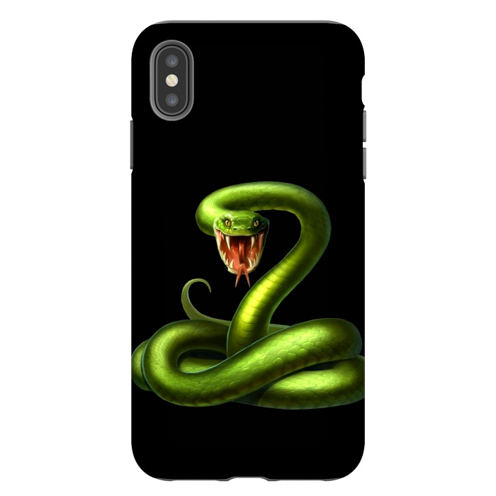 iPhone Xs Max StrongFit green snake by haroulita