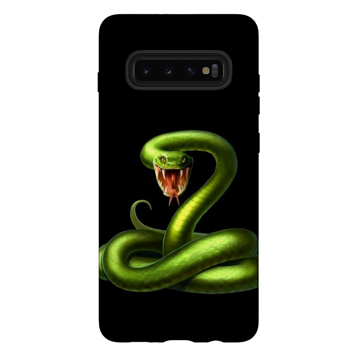Galaxy S10 plus StrongFit green snake by haroulita