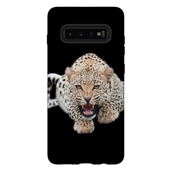 Galaxy S10 plus StrongFit wild leopard by haroulita