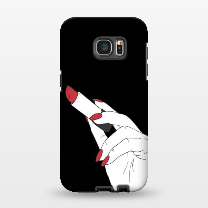 Galaxy S7 EDGE StrongFit red lipstick by haroulita