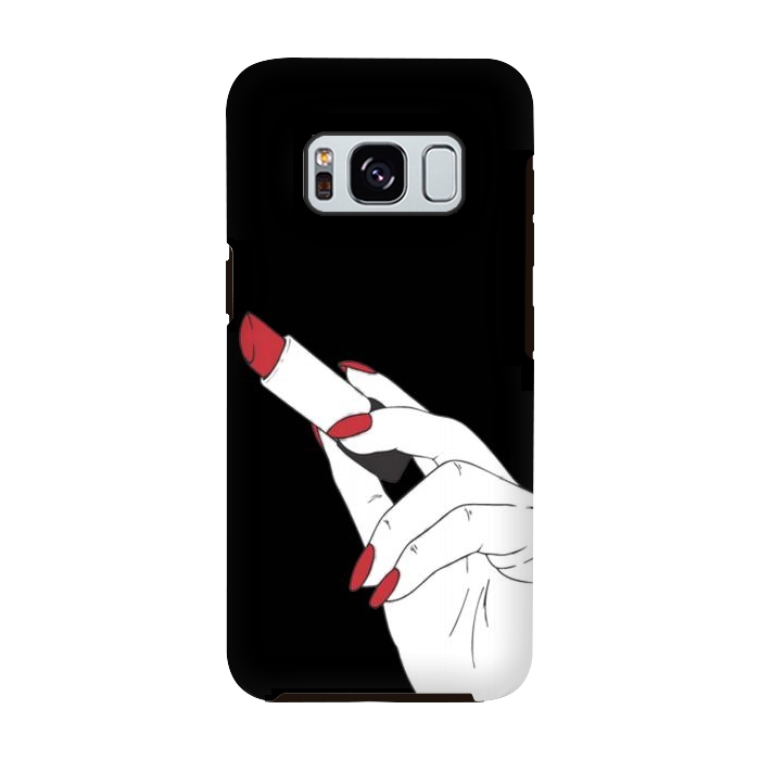 Galaxy S8 StrongFit red lipstick by haroulita