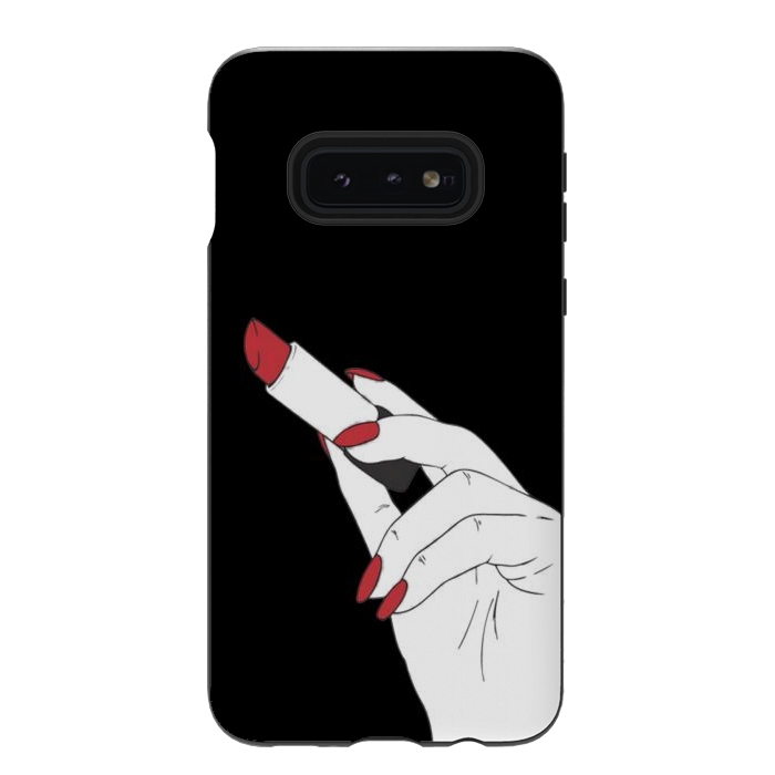 Galaxy S10e StrongFit red lipstick by haroulita