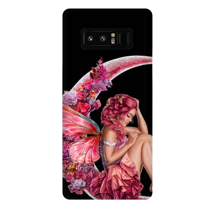 Galaxy Note 8 StrongFit pink moon fairy by haroulita