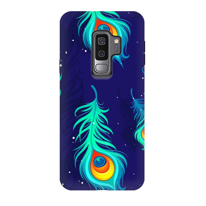 Galaxy S9 plus StrongFit peacock pattern 2  by MALLIKA