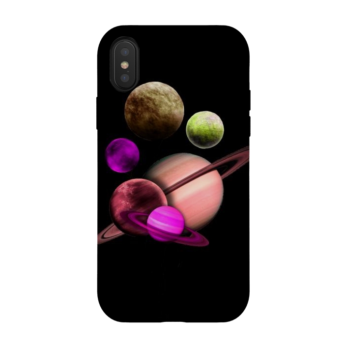 iPhone Xs / X StrongFit Purple pink space by haroulita
