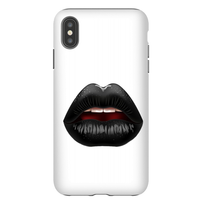 iPhone Xs Max StrongFit black lips by haroulita