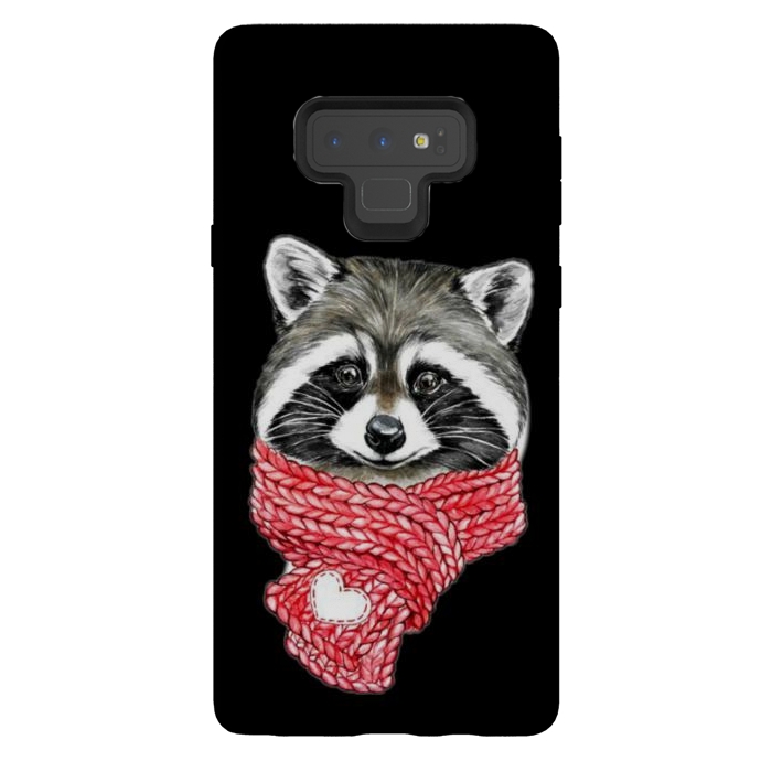 Galaxy Note 9 StrongFit cute Raccoon by haroulita