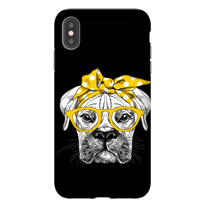 iPhone Xs Max StrongFit cute dog with glasses by haroulita