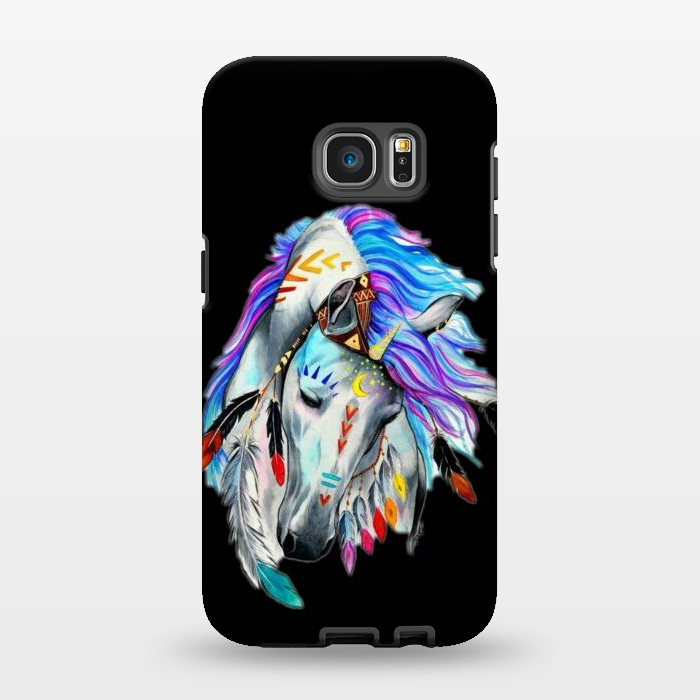 Galaxy S7 EDGE StrongFit feather horse by haroulita
