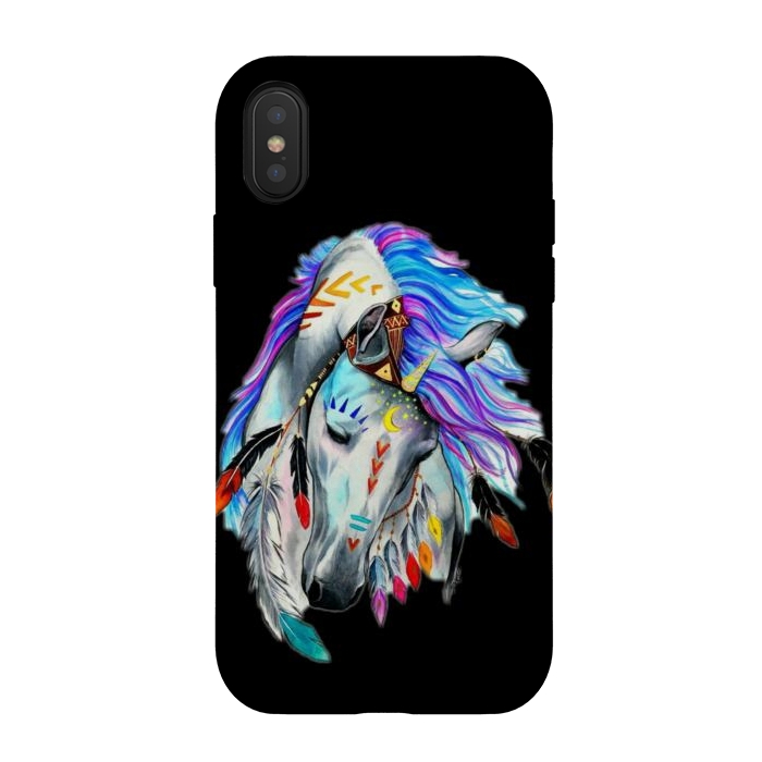 iPhone Xs / X StrongFit feather horse by haroulita