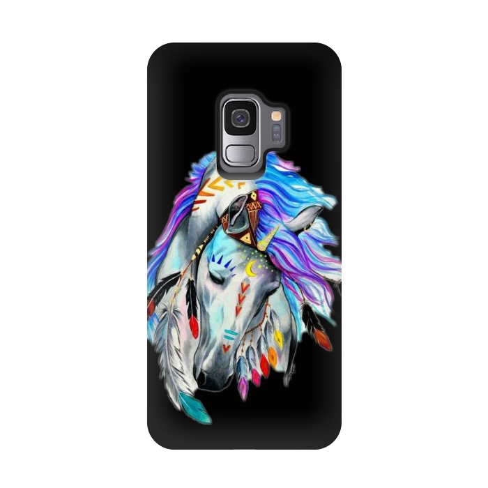 Galaxy S9 StrongFit feather horse by haroulita