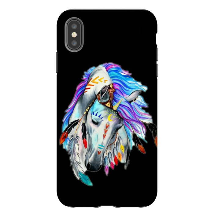 iPhone Xs Max StrongFit feather horse by haroulita