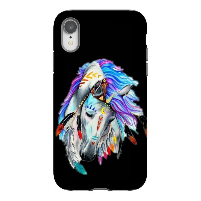 iPhone Xr StrongFit feather horse by haroulita