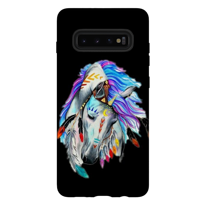 Galaxy S10 plus StrongFit feather horse by haroulita