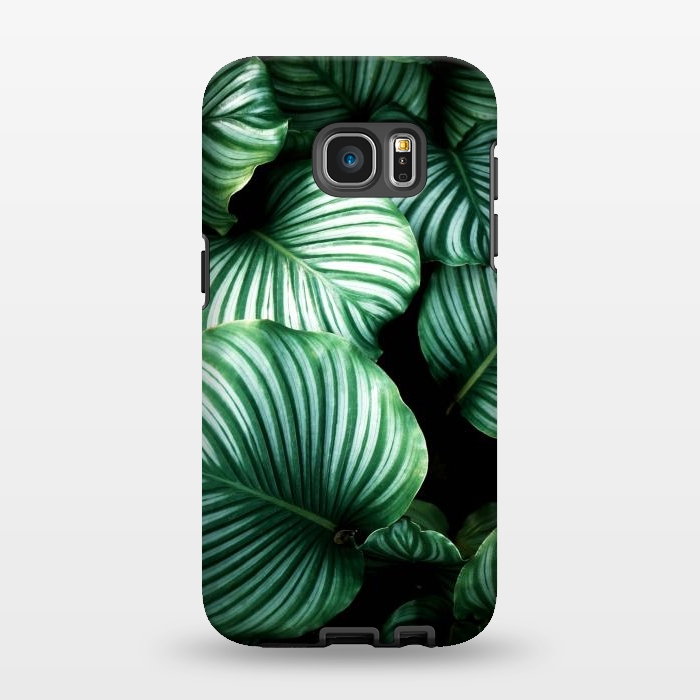 Galaxy S7 EDGE StrongFit tropical leaves by haroulita
