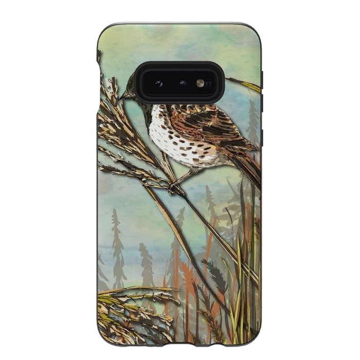 Galaxy S10e StrongFit Reedbunting by Lotti Brown
