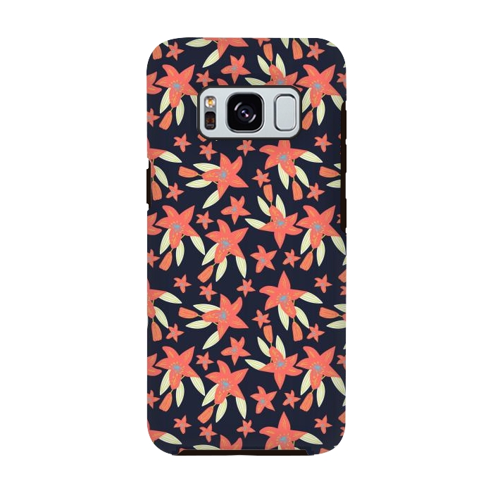 Galaxy S8 StrongFit tiger lily flowers by Lovi Dianti