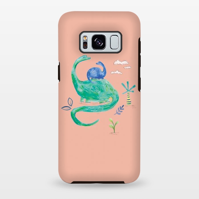 Galaxy S8 plus StrongFit painted dinosaur  by lauradidthis