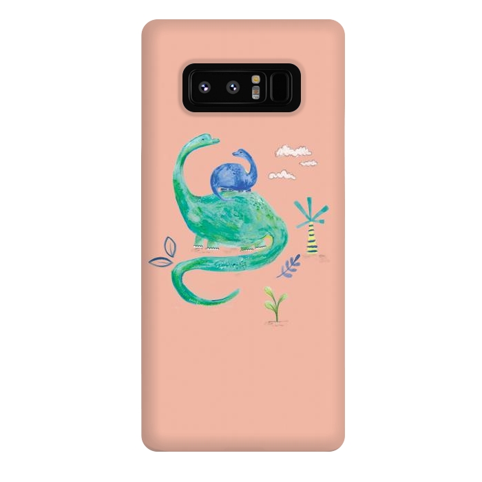 Galaxy Note 8 StrongFit painted dinosaur  by lauradidthis