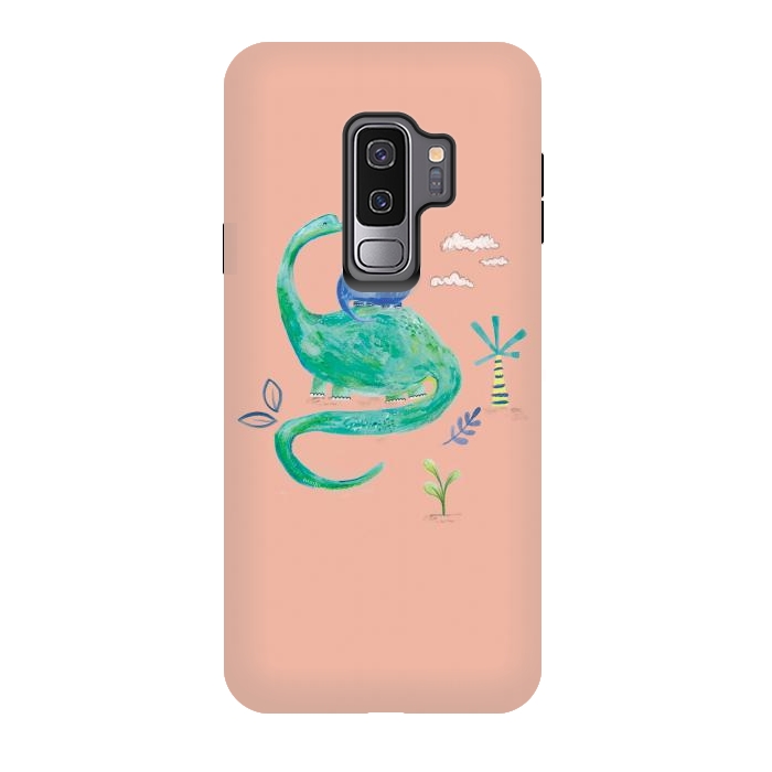 Galaxy S9 plus StrongFit painted dinosaur  by lauradidthis