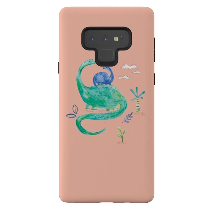 Galaxy Note 9 StrongFit painted dinosaur  by lauradidthis