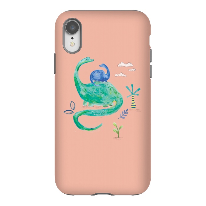 iPhone Xr StrongFit painted dinosaur  by lauradidthis