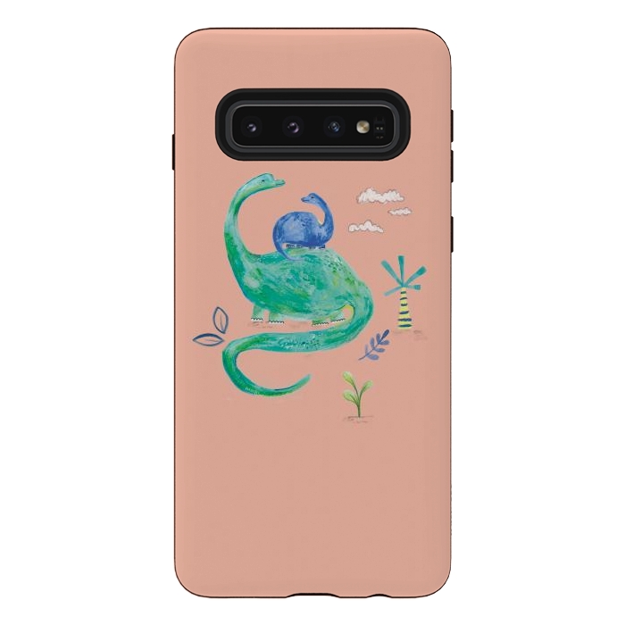 Galaxy S10 StrongFit painted dinosaur  by lauradidthis