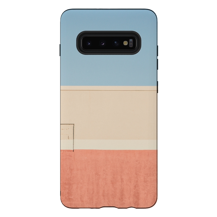 Galaxy S10 plus StrongFit BLUE WHITE RED STRIPES by MALLIKA