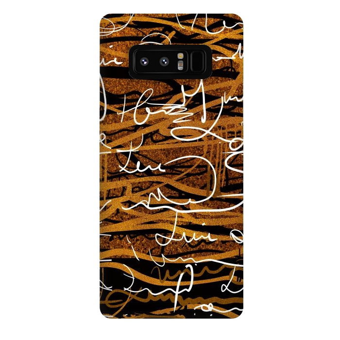 Galaxy Note 8 StrongFit Gold text writing abstract art case by Josie